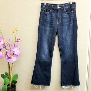 Vervet Crop Flare dark wash jeans